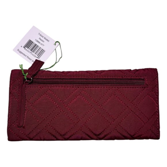 NEW Vera Bradley Raisin Matching Set Turn Lock Satchel Purse Trifold Wallet Gift - Picture 10 of 16